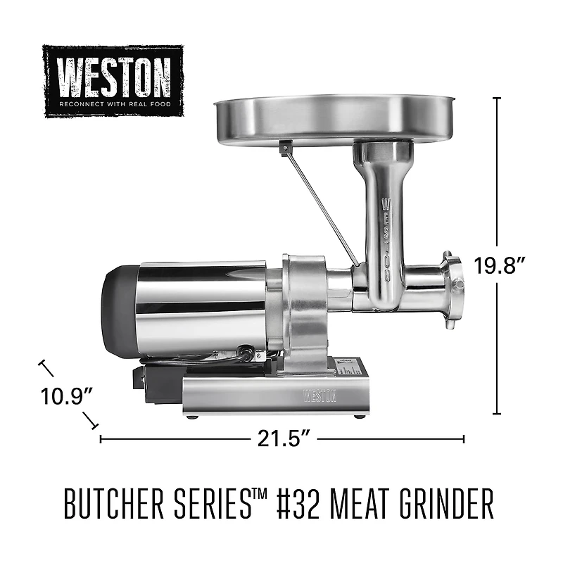 Weston Butcher Series #32 Meat Grinder And Sausage Stuffer