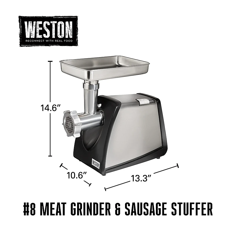 Weston #8 Electric Meat Grinder & Sausage Stuffer