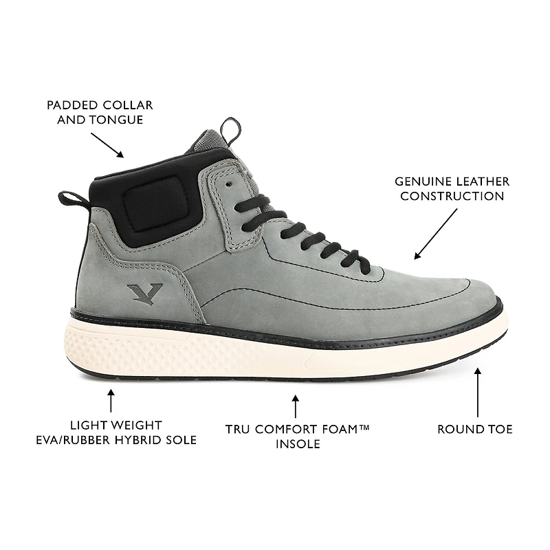 Territory Mens Roam Flat Heel Lace-Up Boots