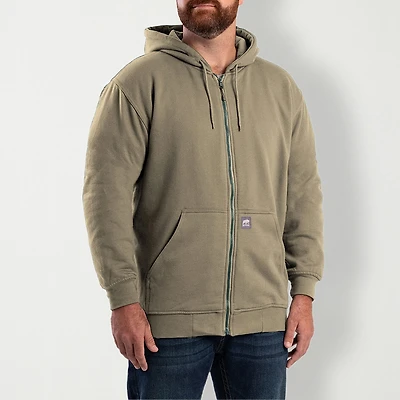 Berne Mens Long Sleeve Fleece Zipper Hoodie