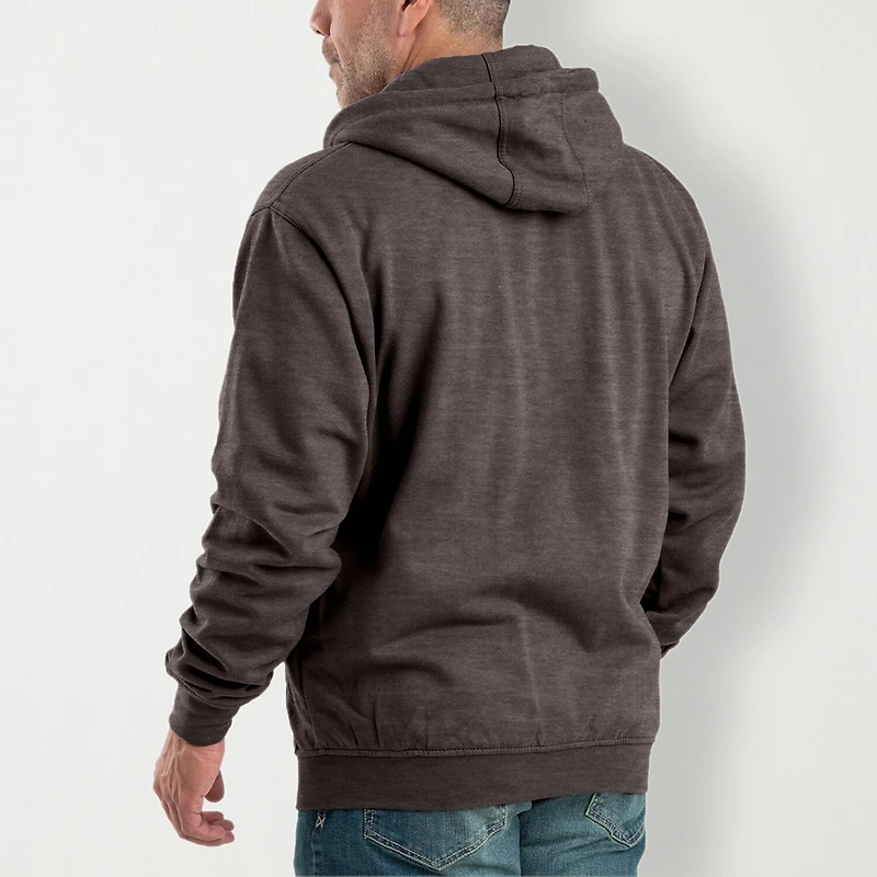 Berne Mens Long Sleeve Fleece Zipper Big and Tall Hoodie