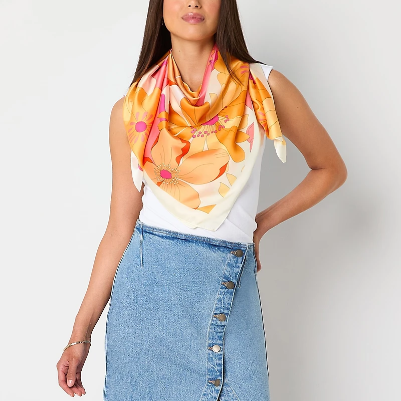 Mixit Large Floral Square Scarf