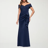 DJ Jaz Womens Sweetheart Neck Short Sleeve Evening Gown