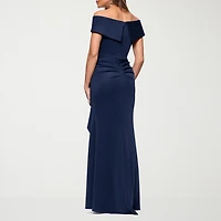 DJ Jaz Womens Sweetheart Neck Short Sleeve Evening Gown