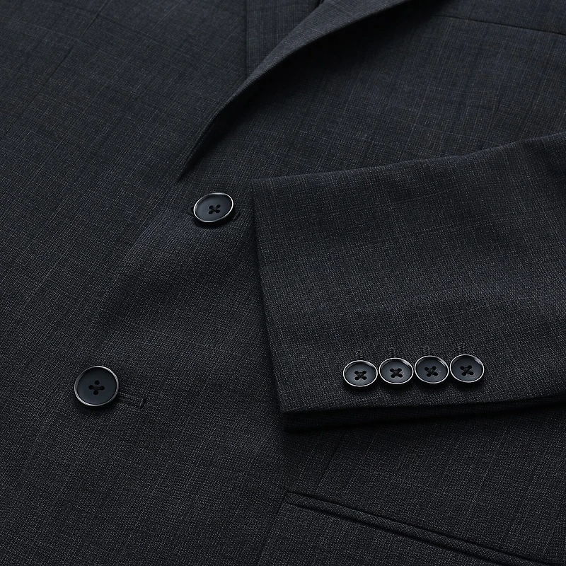 Haggar JMH Tailored Wool Windowpane Mens Stretch Fabric Modern Fit Suit Jacket