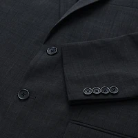 Haggar JMH Tailored Wool Windowpane Mens Stretch Fabric Modern Fit Suit Jacket