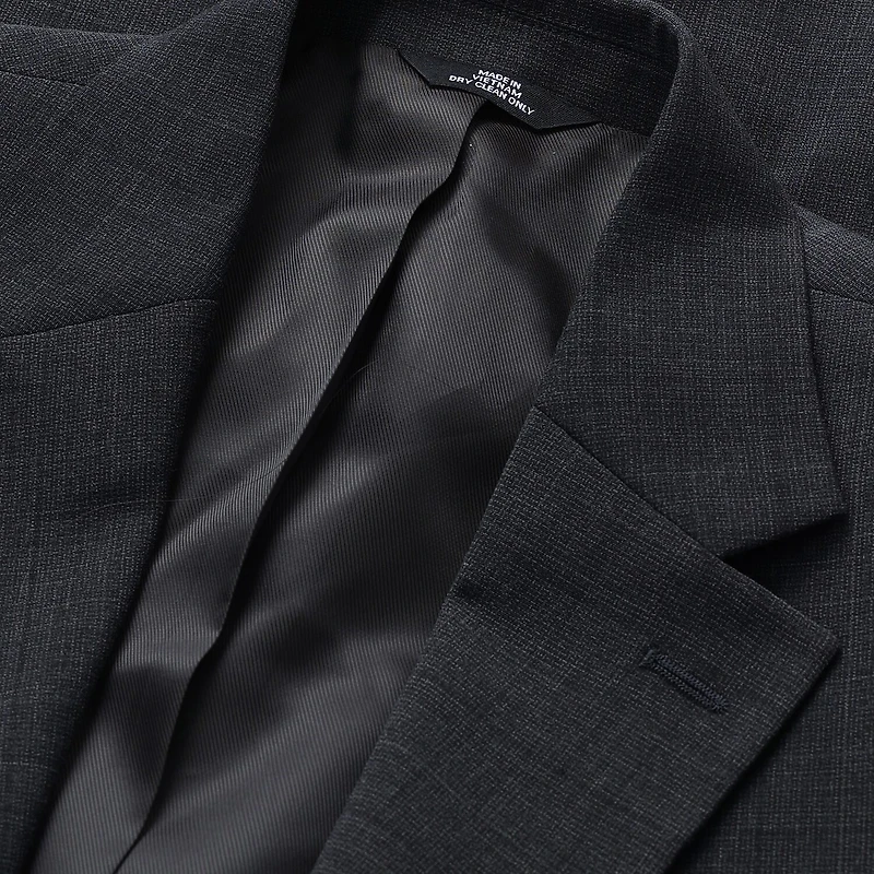 Haggar JMH Tailored Wool Windowpane Mens Stretch Fabric Modern Fit Suit Jacket