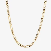 14K Gold Over Silver Solid Figaro Chain Necklace