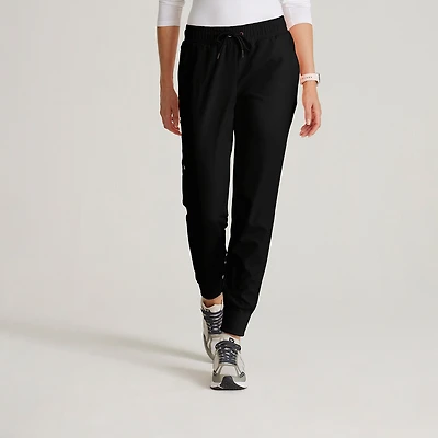 Barco Unify Bup647 Union 5-Pocket Mid-Rise Jogger Womens Petite Stretch Fabric Moisture Wicking Wrinkle Resistant Scrub Pant