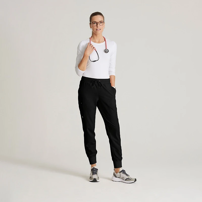 Barco Unify Bup647 Union 5-Pocket Mid-Rise Jogger Womens Plus Tall Stretch Fabric Moisture Wicking Wrinkle Resistant Scrub Pant