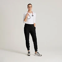 Barco Unify Bup647 Union 5-Pocket Mid-Rise Jogger Womens Plus Tall Stretch Fabric Moisture Wicking Wrinkle Resistant Scrub Pant