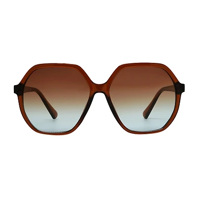 a.n.a Orange Geo Womens UV Protection Square Sunglasses
