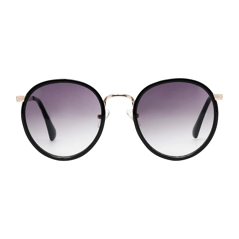 a.n.a Black Round Womens UV Protection Sunglasses
