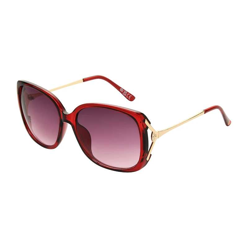 Mixit Red With Venting Womens UV PROTECTION Square Sunglasses