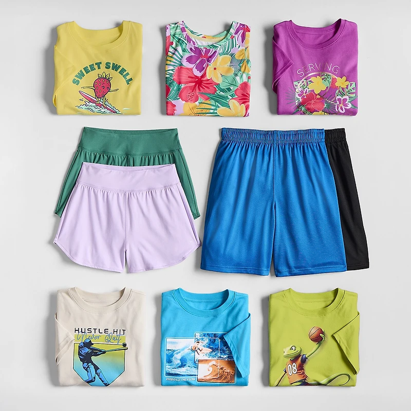 Xersion Little & Big Kid Boys Crew Neck Short Sleeve Regular Fit Graphic T-Shirt