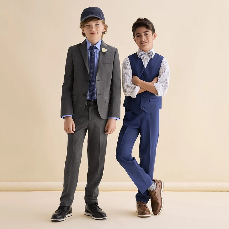 Stafford Cooper Little & Big Kid Boys Cap Closed Toe Oxford Shoes