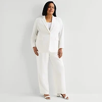 Black Label by Evan-Picone Womens Plus Classic Fit Suit Jacket