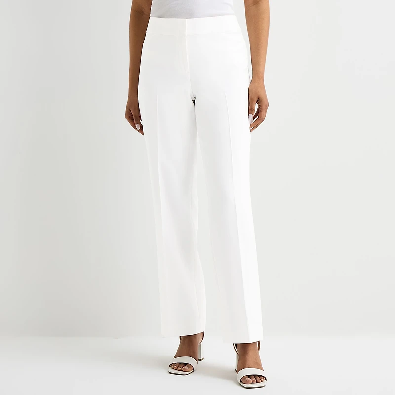 Black Label by Evan-Picone Trouser Womens Classic Fit Wide Leg Suit Pant