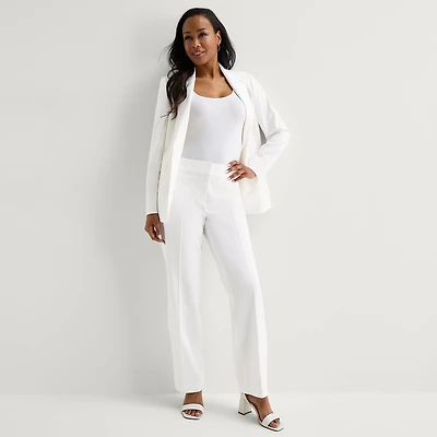Black Label by Evan-Picone Trouser Womens Classic Fit Wide Leg Suit Pant