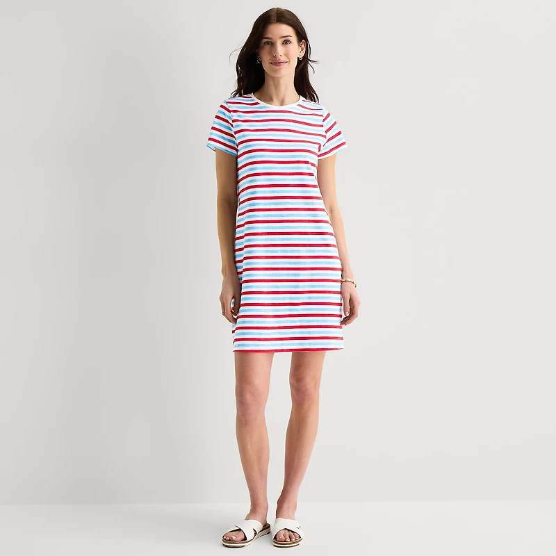 St. John's Bay Womens Short Sleeve T-Shirt Dress