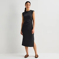 Stylus Womens Crew Neck Sleeveless Sheath Dress