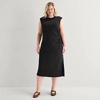 Stylus Womens Plus Sleeveless Sheath Dress