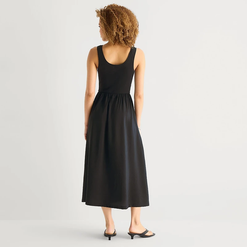 a.n.a Womens U Neck Sleeveless Maxi Dress