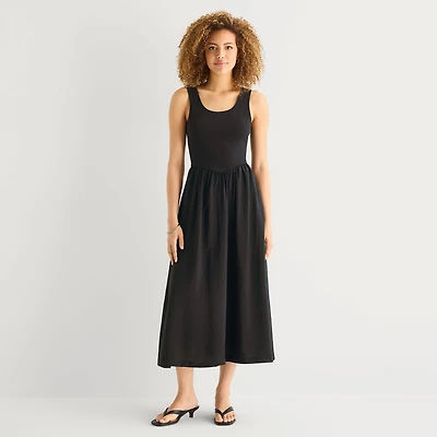 a.n.a Womens U Neck Sleeveless Maxi Dress
