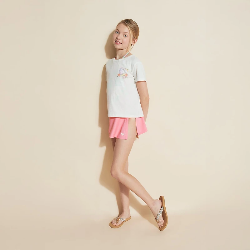 Roxy Big Kid Girls Crew Neck Short Sleeve Regular Fit Graphic T-Shirt