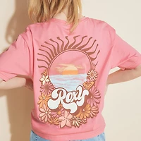 Roxy Big Kid Girls Crew Neck Short Sleeve Regular Fit Graphic T-Shirt