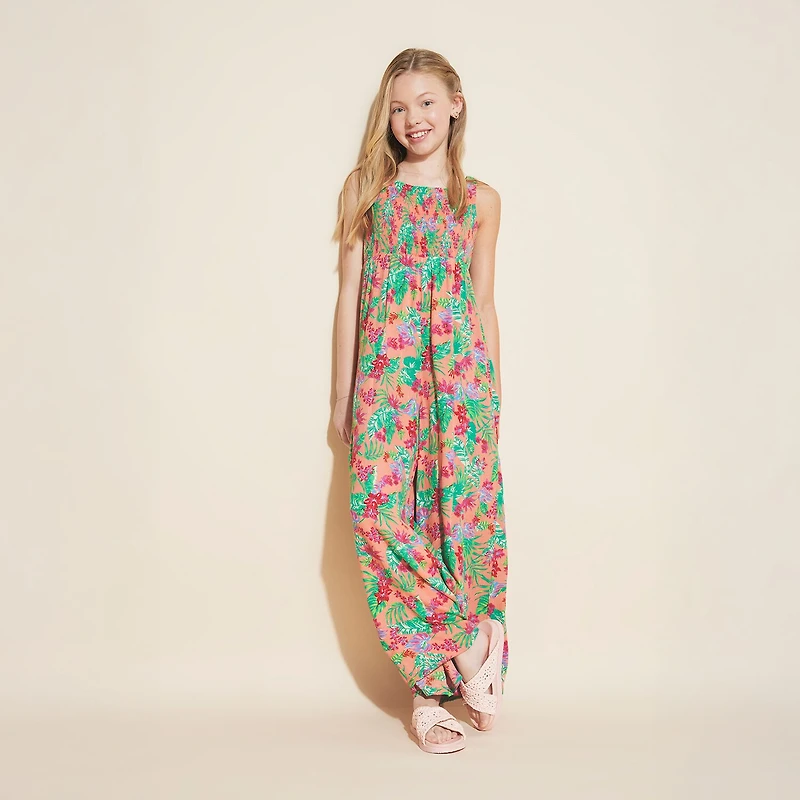 Roxy Big Kid Girls Straight Neck Sleeveless Jumpsuit