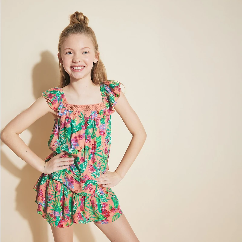 Roxy Big Kid Girls Scoop Neck Sleeveless Tank Top