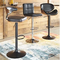 Signature Design by Ashley® Bellatier Upholstered Adjustable Height Barstool