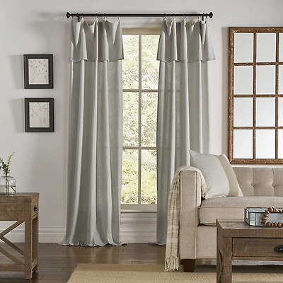 Mercantile Drop Cloth Rod Pocket Light-Filtering Set of 2 Curtain Panel