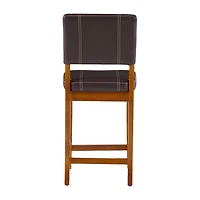 Triena Milano Counter-Height Upholstered Barstool with Back