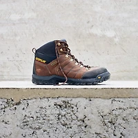 CAT Mens Threshold Waterproof Slip Resistant Steel Toe Work Boots