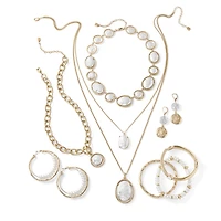 Worthington Gold Tone Womens 3-pc. White Bracelet Set