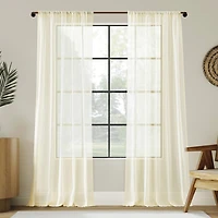 Indigo Road by Egypt Sherrod Nahla 100% Cotton Rod Pocket Sheer Single Curtain Panel
