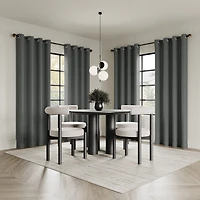 Indigo Road by Egypt Sherrod Sarasi Contrast Tweed Magnetic Closure Grommet Top 100% Blackout Single Curtain Panel