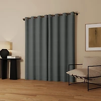 Indigo Road by Egypt Sherrod Sarasi Contrast Tweed Magnetic Closure Grommet Top 100% Blackout Single Curtain Panel