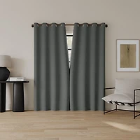 Indigo Road by Egypt Sherrod Sarasi Contrast Tweed Magnetic Closure Grommet Top 100% Blackout Single Curtain Panel