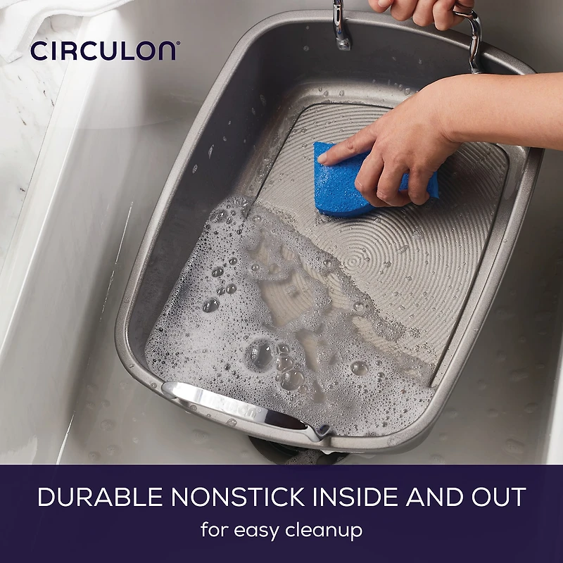 Circulon® Nonstick 17"x13" Roasting Pan with Rack