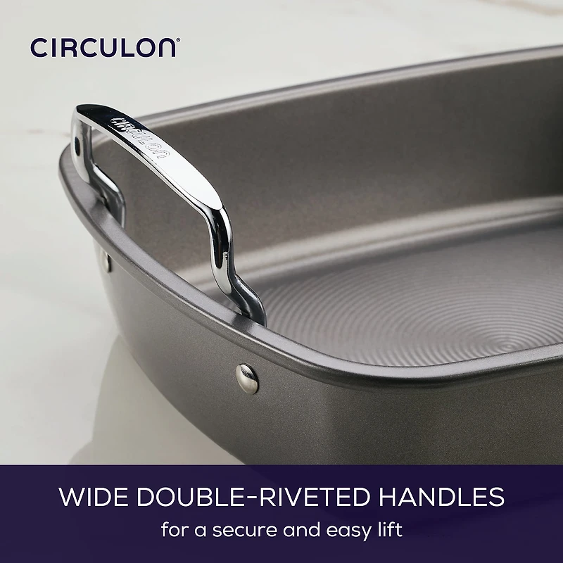 Circulon® Nonstick 17"x13" Roasting Pan with Rack