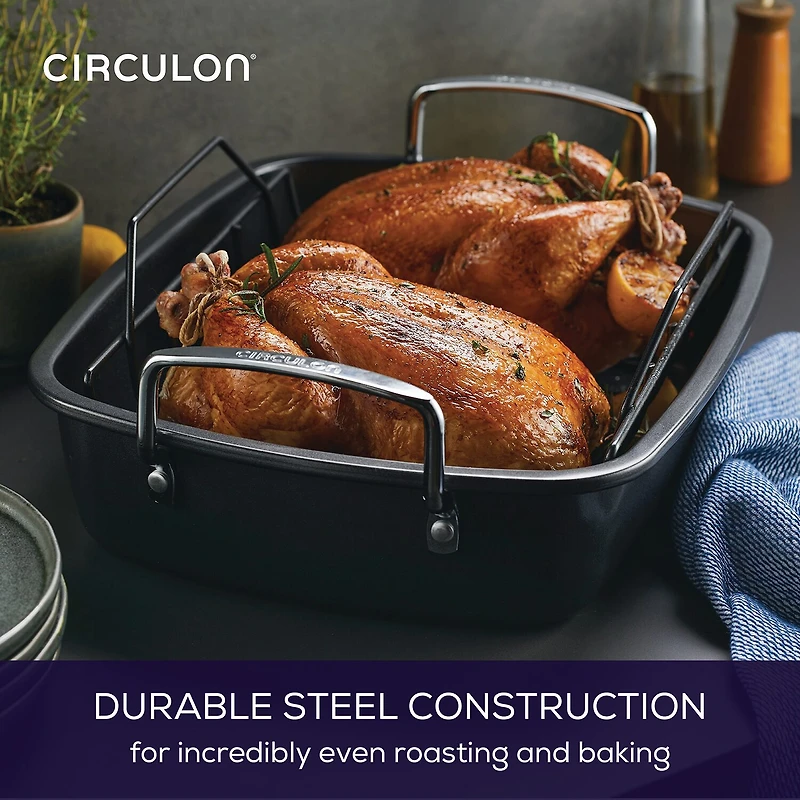 Circulon 17X13" Roaster with Rack