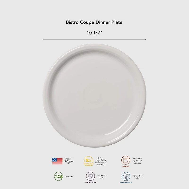Fiesta Bistro Coupe Ceramic Dinner Plate