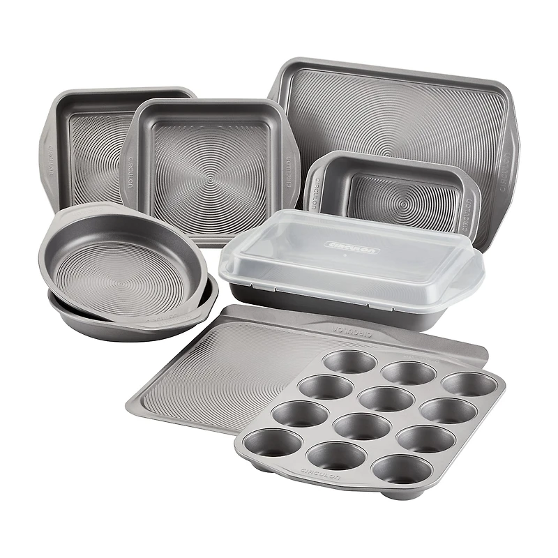 Circulon® Total Nonstick Bakeware, 10-Piece Set, Gray