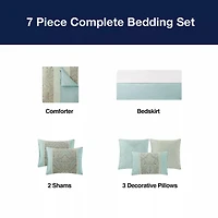 Broadhaven Sterling 7-pc. Embellished Embroidered Comforter Set