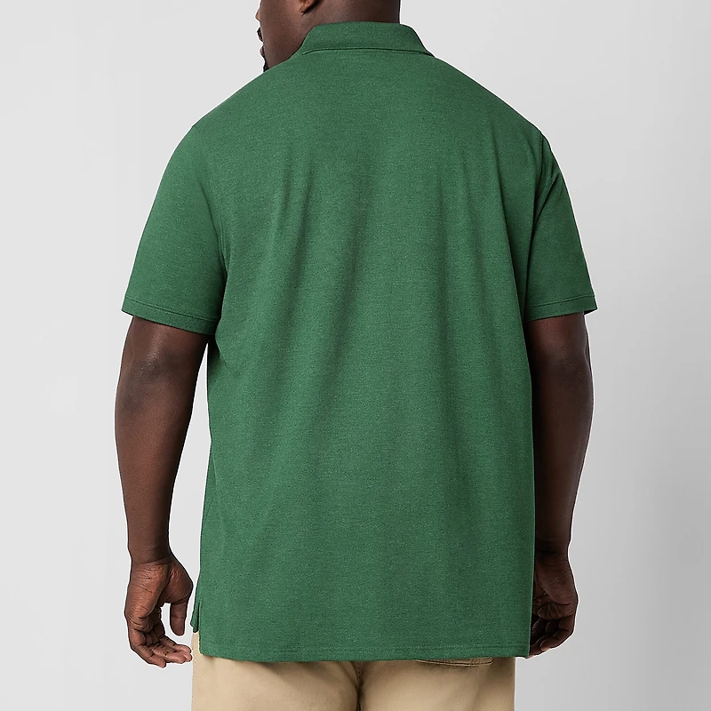 St. John's Bay Premium Stretch Big and Tall Mens Classic Fit Short Sleeve Polo Shirt