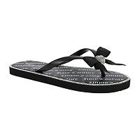 Juicy Couture Womens Bow Flip-Flops