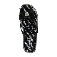 Juicy Couture Womens Bow Flip-Flops